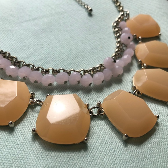Peachy Pink Statement Necklace - Picture 2 of 5